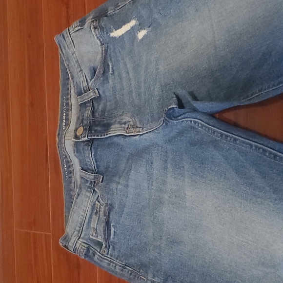 Old Navy Distressed Boyfriend Straight Jeans Blue Size 4 Regular - Picture 5 of 10